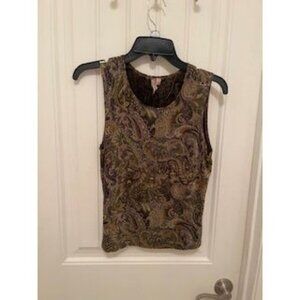 Susan Lawrence Women's Paisley‎ Sleeveless Top S